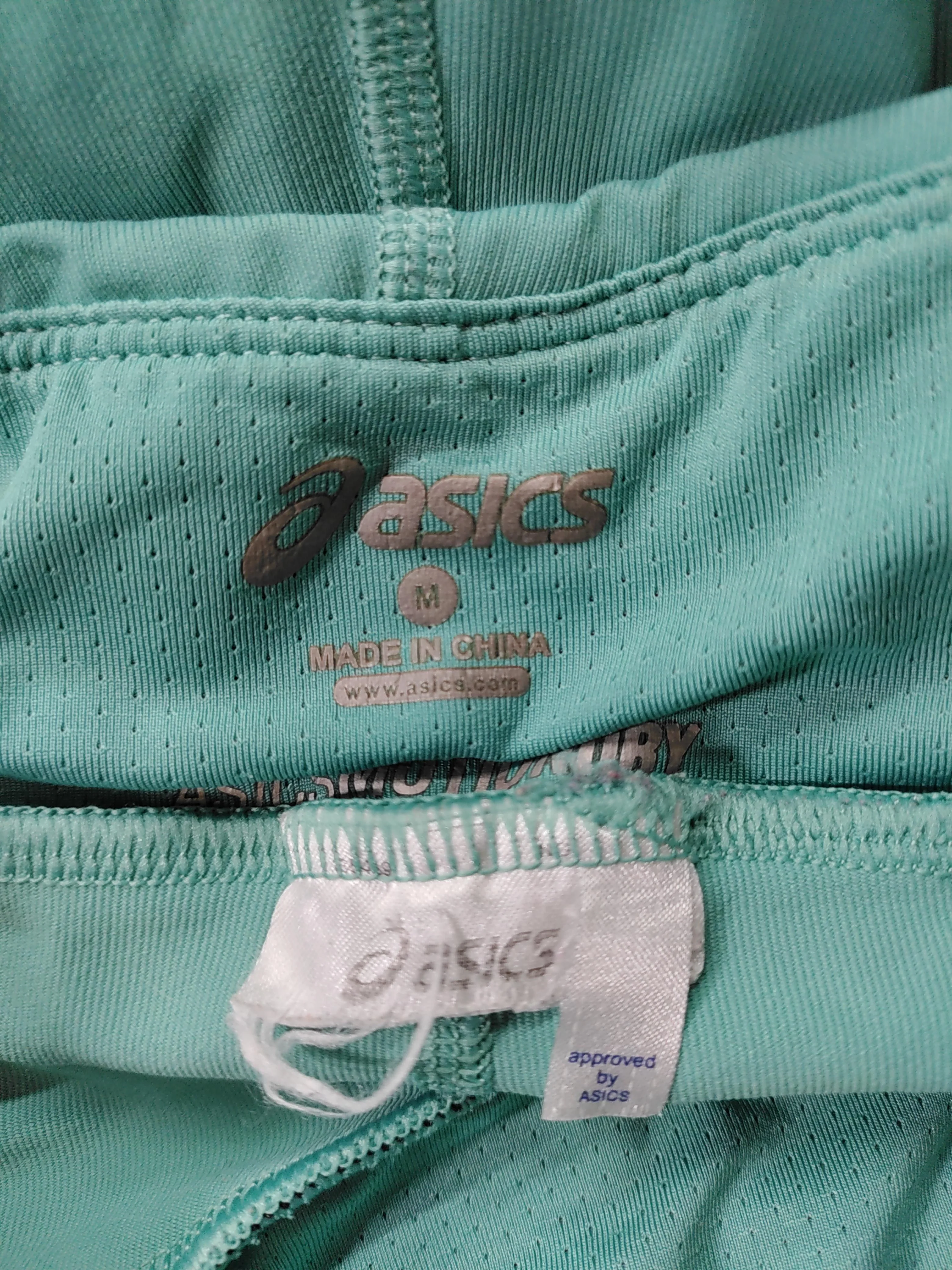 Asics Women's Leggings M Green Nylon with Spandex Capri - Image 7