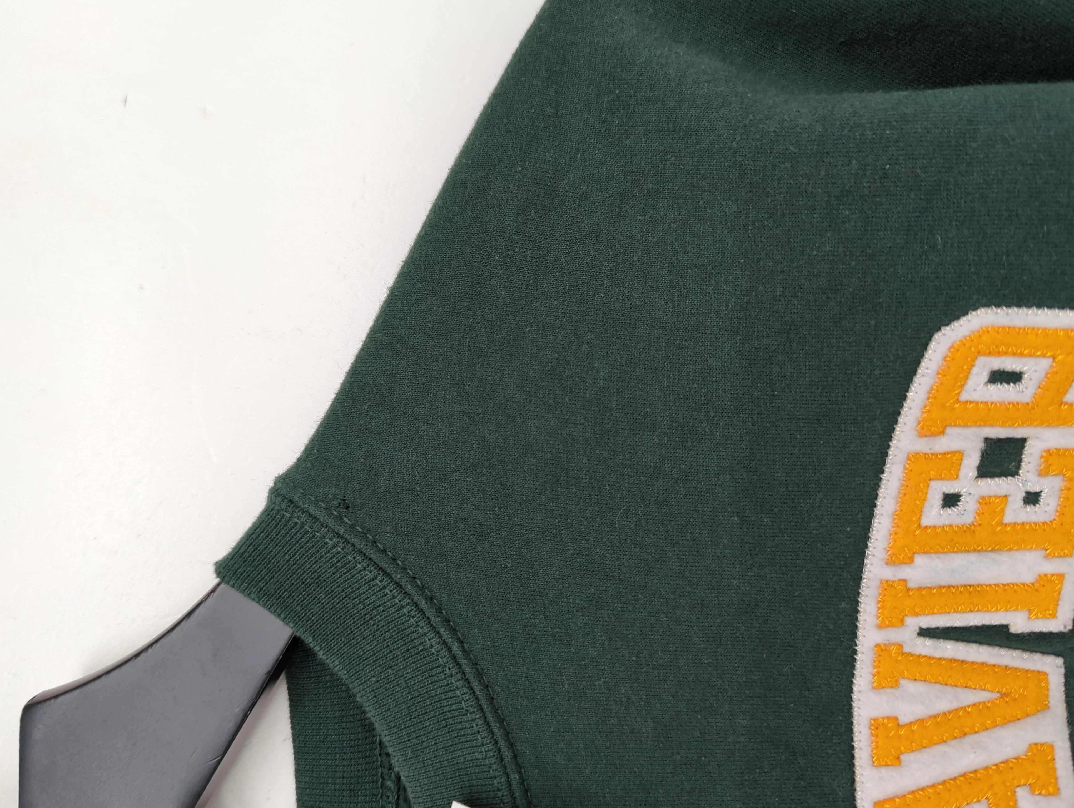 Champion Men's Hoodie M Green Graphic Cotton with Polyester Pullover - Image 5