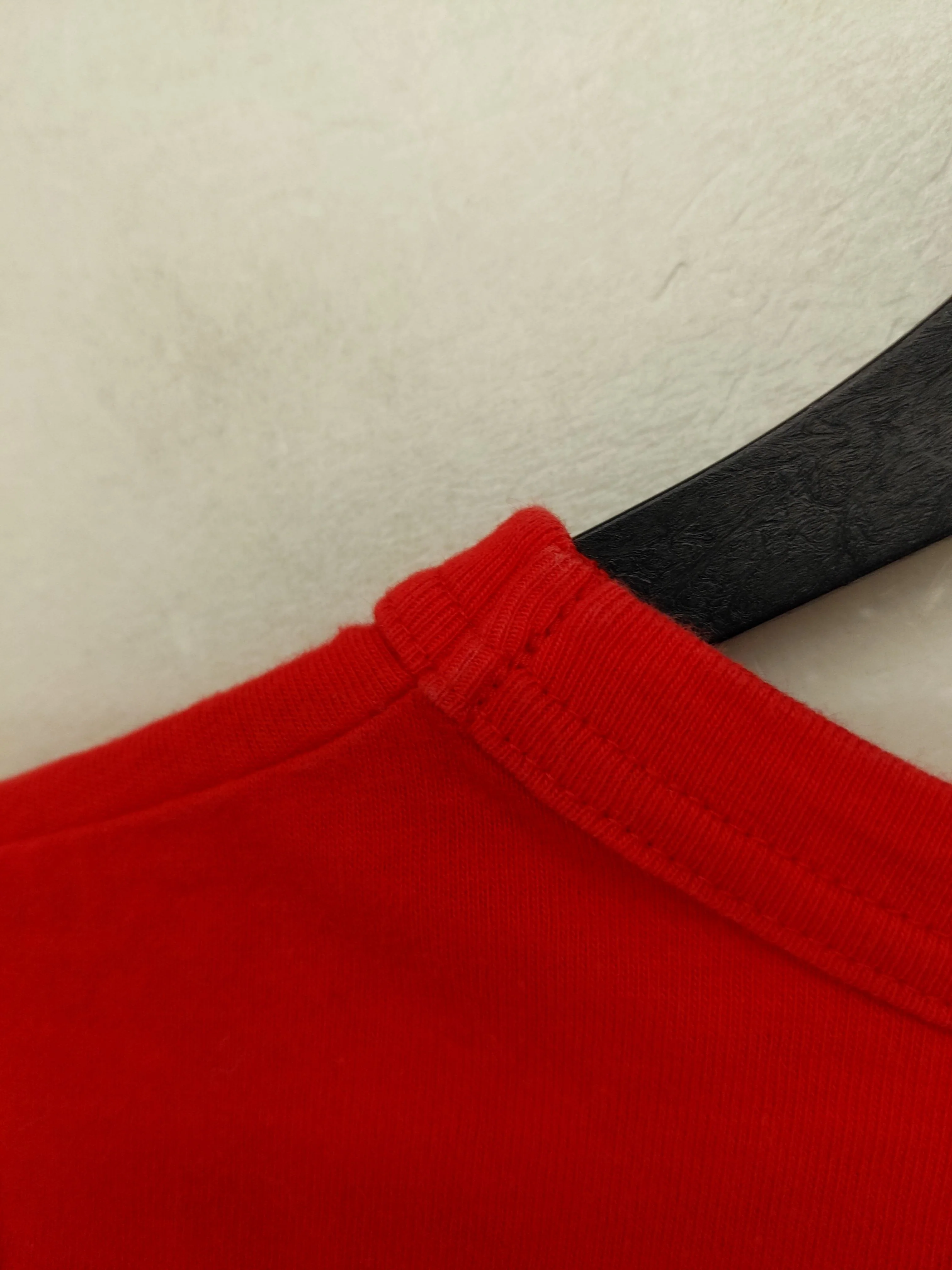 Comme Des Garçons Women's T-Shirt S Red 100% Cotton Short Sleeve Crew Neck Basic - Image 7