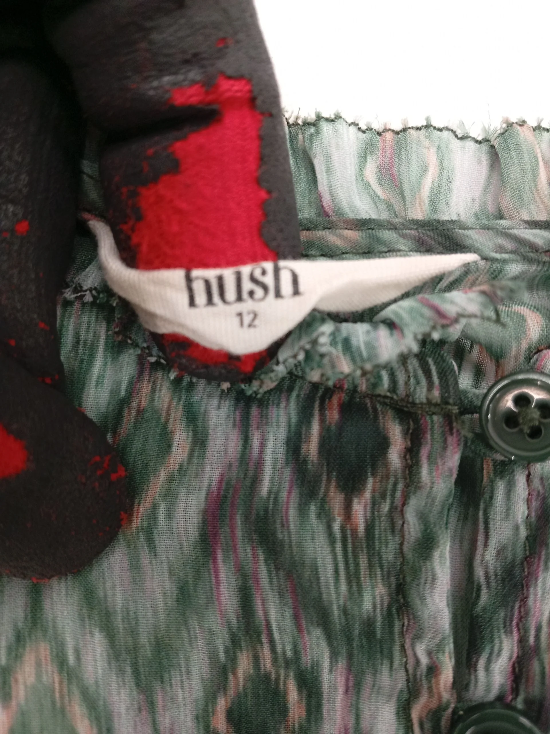 Hush Shirt Midi Dress UK12 in Green RRP £119 - Image 6