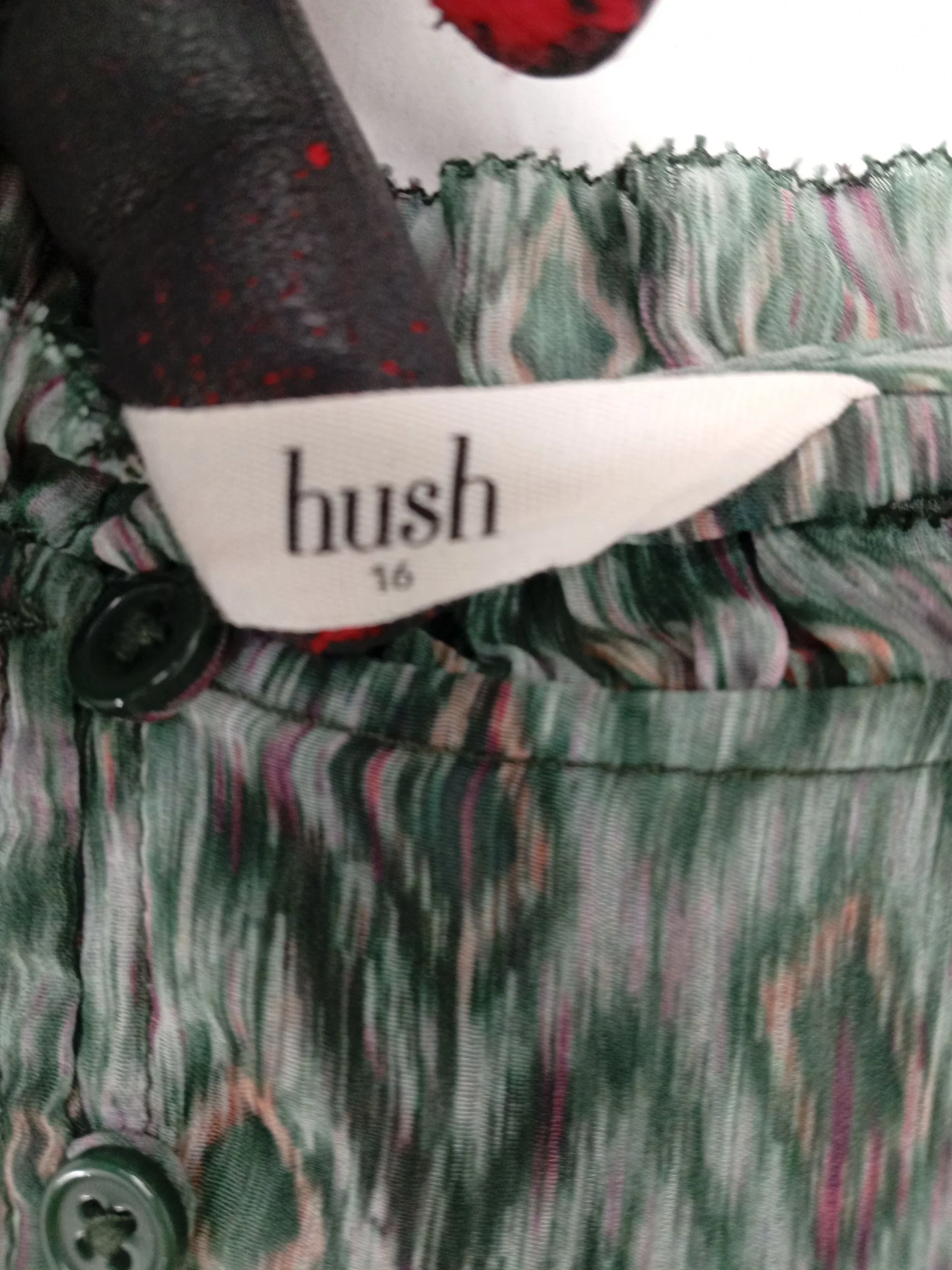 Hush Shirt Midi Dress UK16 in Green RRP £119 - Image 6