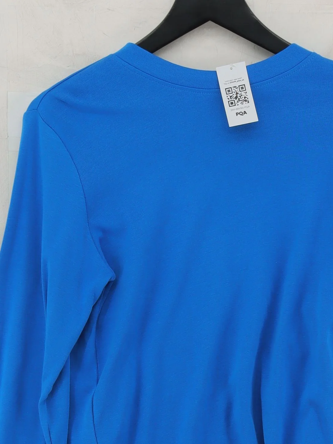 Hush Women's Top M Blue 100% Cotton Long Sleeve Round Neck Basic - Image 3