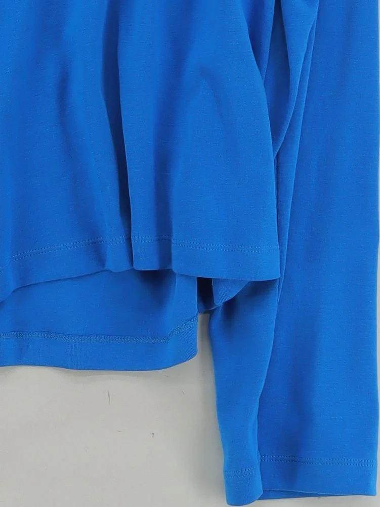 Hush Women's Top M Blue 100% Cotton Long Sleeve Round Neck Basic - Image 4