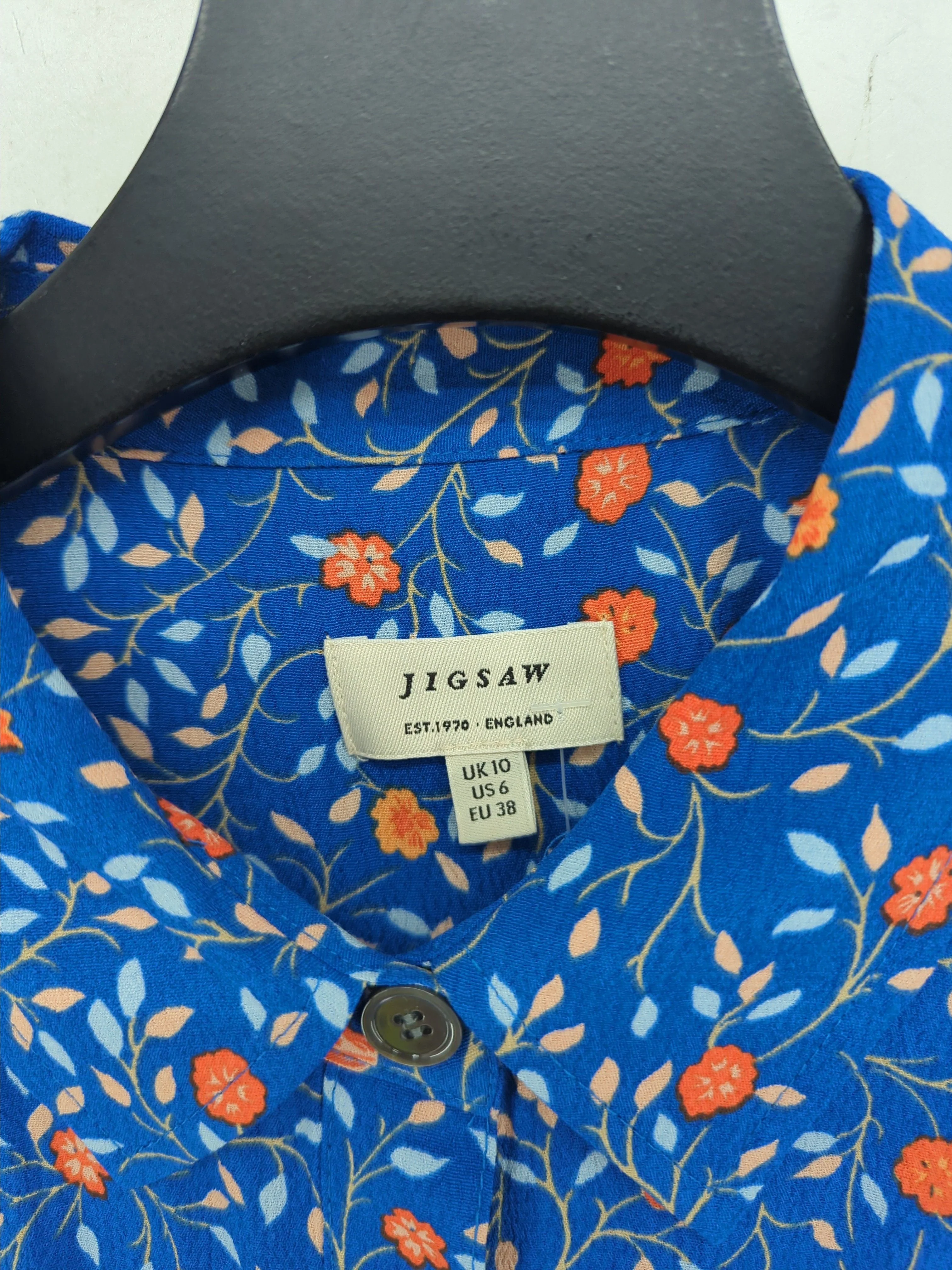 Jigsaw Shirt Midi Dress UK10 in Blue - Image 5