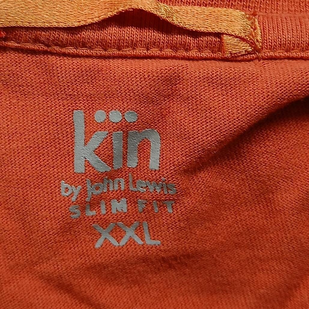 Kin By John Lewis Men's T-Shirt XXL Orange 100% Cotton Basic - Image 5
