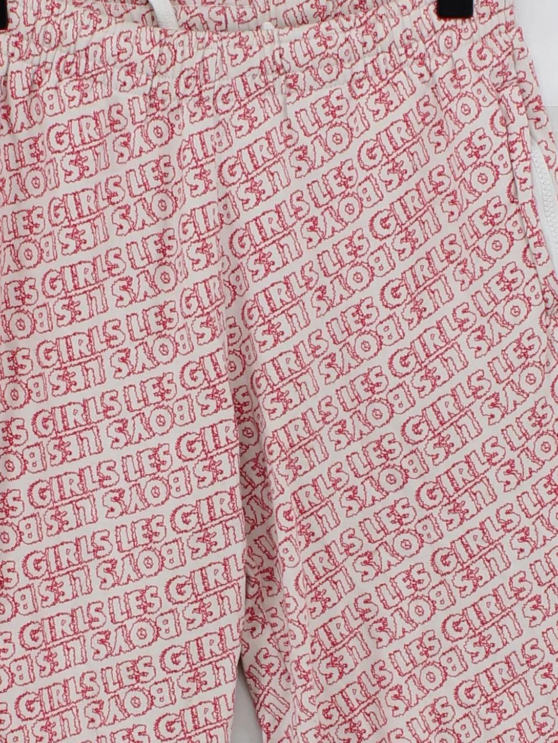 Les Girls Les Boys Women's Sports Bottoms S Cream 100% Cotton Sweatpants - Image 3