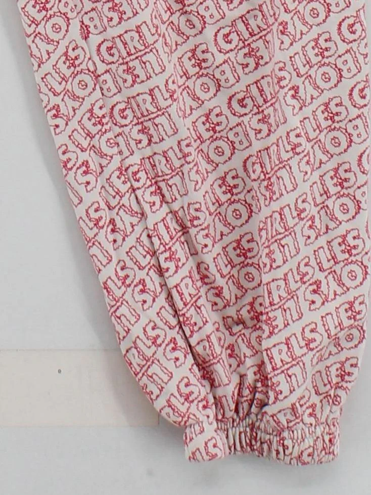 Les Girls Les Boys Women's Sports Bottoms S Cream 100% Cotton Sweatpants - Image 4