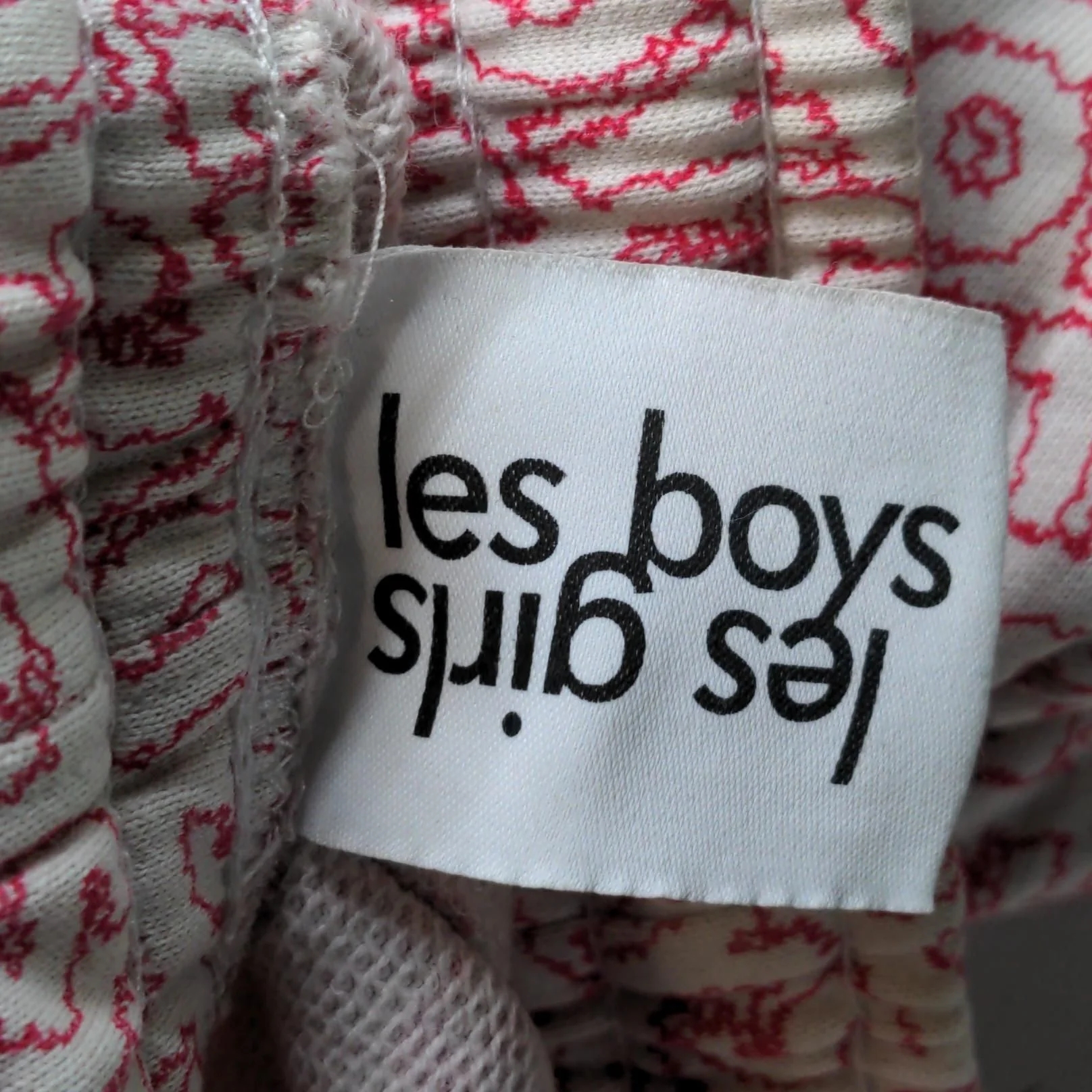 Les Girls Les Boys Women's Sports Bottoms S Cream 100% Cotton Sweatpants - Image 5