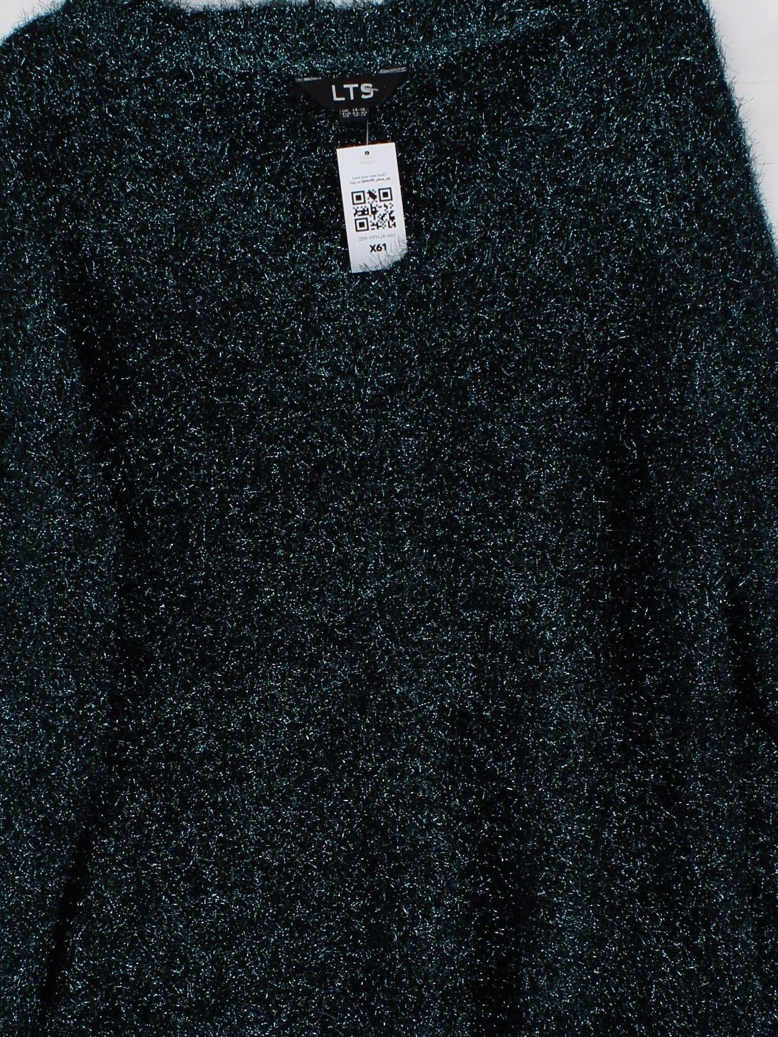 LTS Women's Jumper UK 14 Green Acrylic with Polyester Round Neck Pullover - Image 3