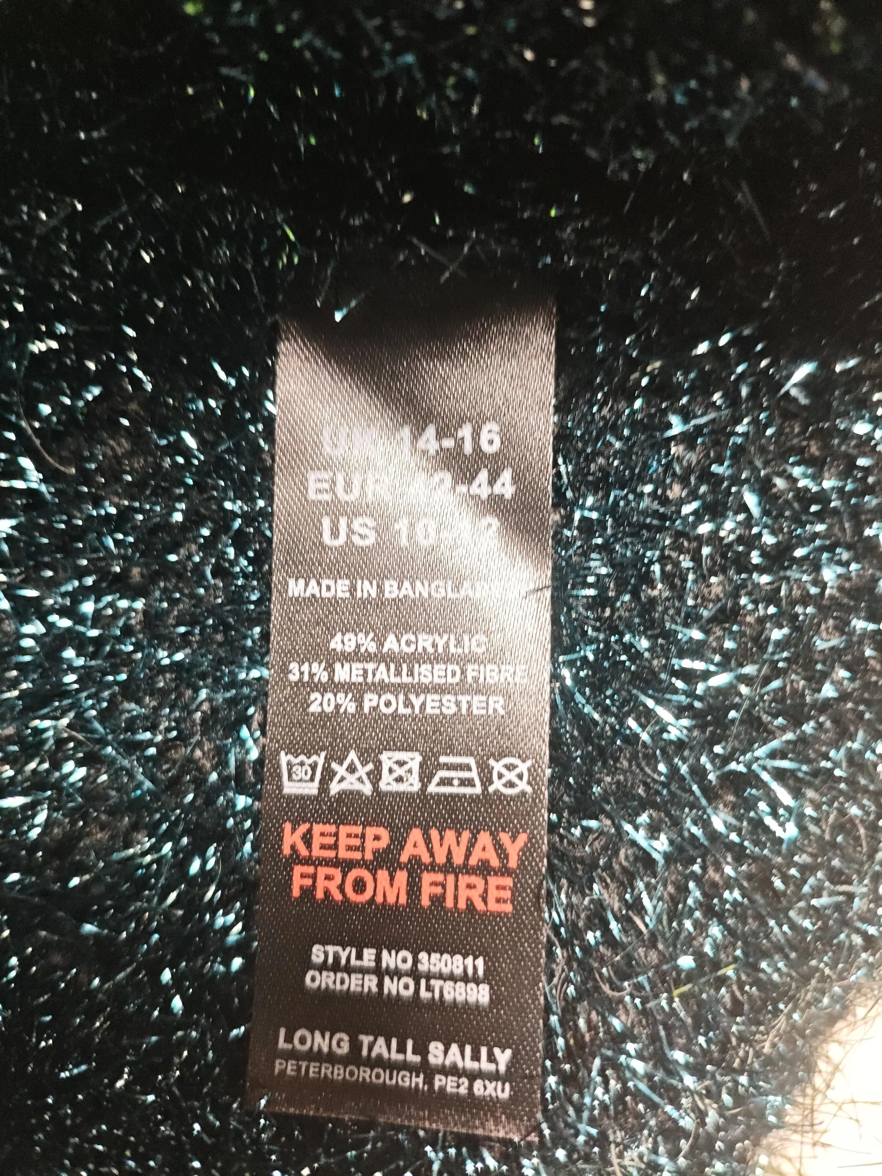 LTS Women's Jumper UK 14 Green Acrylic with Polyester Round Neck Pullover - Image 6