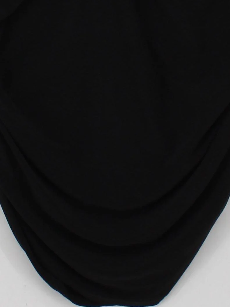 LTS Women's Top UK 16 Black Polyester with Elastane Short Sleeve V-Neck Basic - Image 4