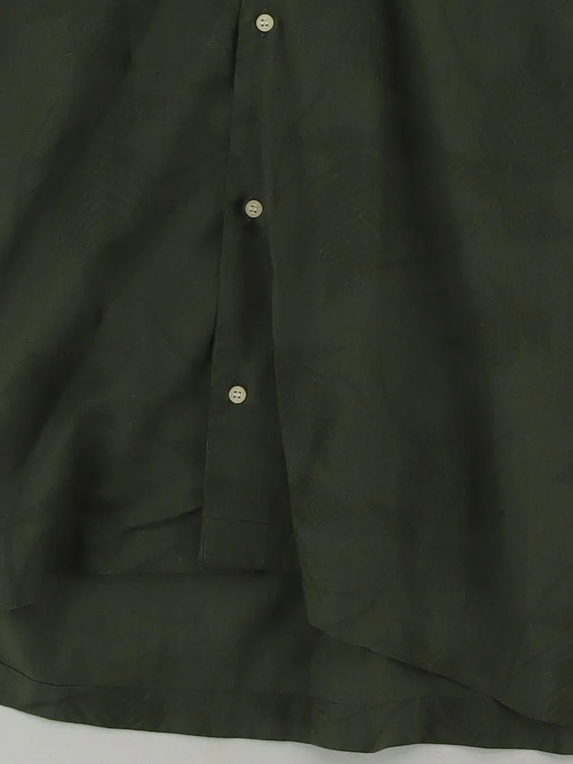 Lyle & Scott Men's Shirt XL Green Cotton with Linen Basic New with tags - Image 4