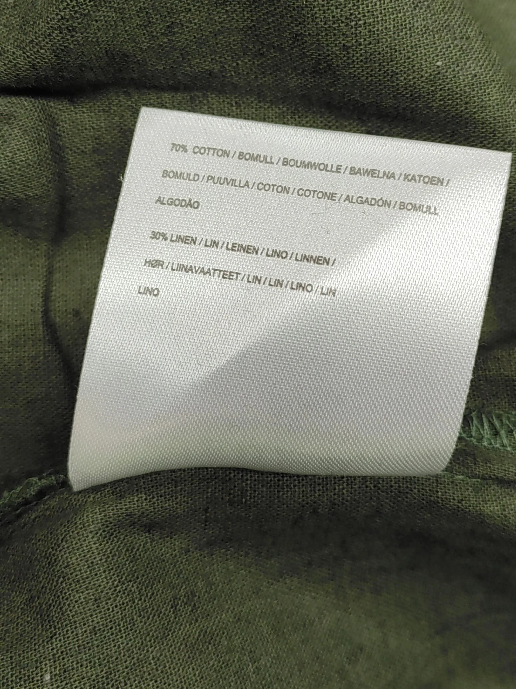 Lyle & Scott Men's Shirt XL Green Cotton with Linen Basic New with tags - Image 6