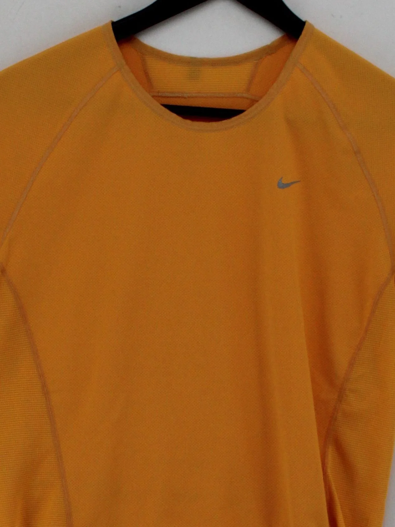 Nike Men's T-Shirt L Orange 100% Polyester Round Neck Basic - Image 3
