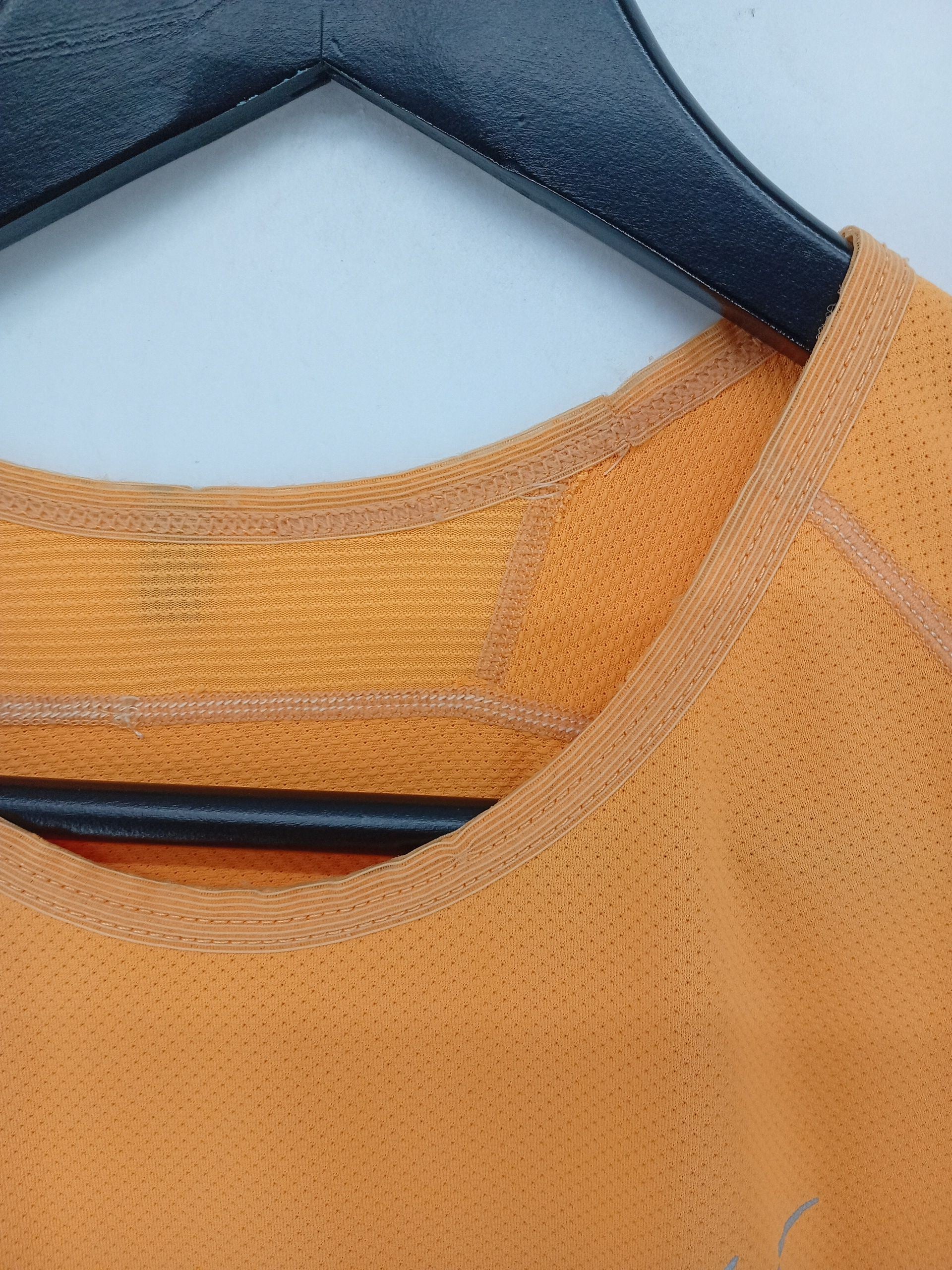 Nike Men's T-Shirt L Orange 100% Polyester Round Neck Basic - Image 5