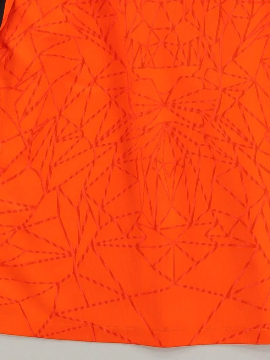 Nike Men's T-Shirt L Orange Geometric 100% Polyester Crew Neck Basic - Image 4