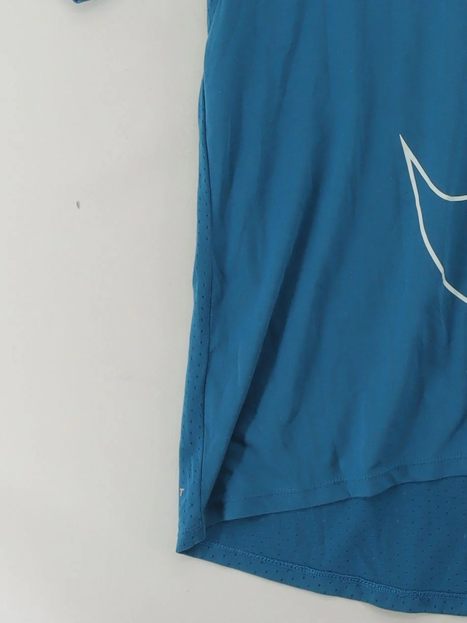 Nike Men's T-Shirt XL Blue Polyester with Cotton, Elastane Basic - Image 4