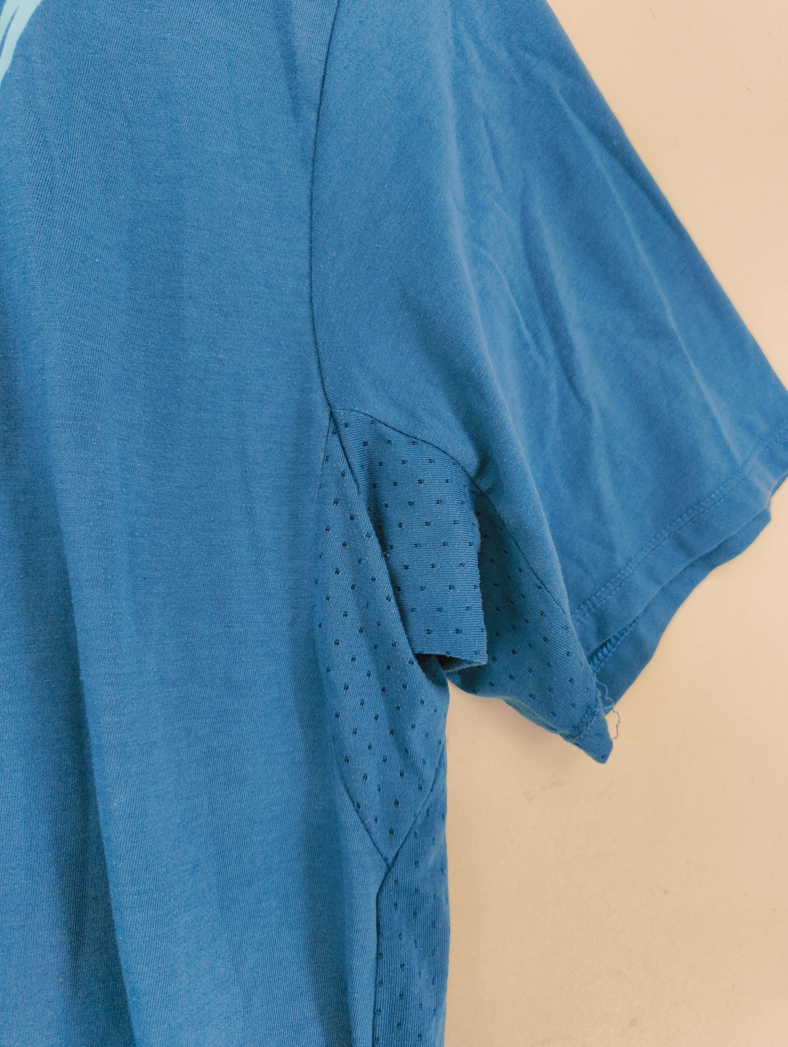 Nike Men's T-Shirt XL Blue Polyester with Cotton, Elastane Basic - Image 5