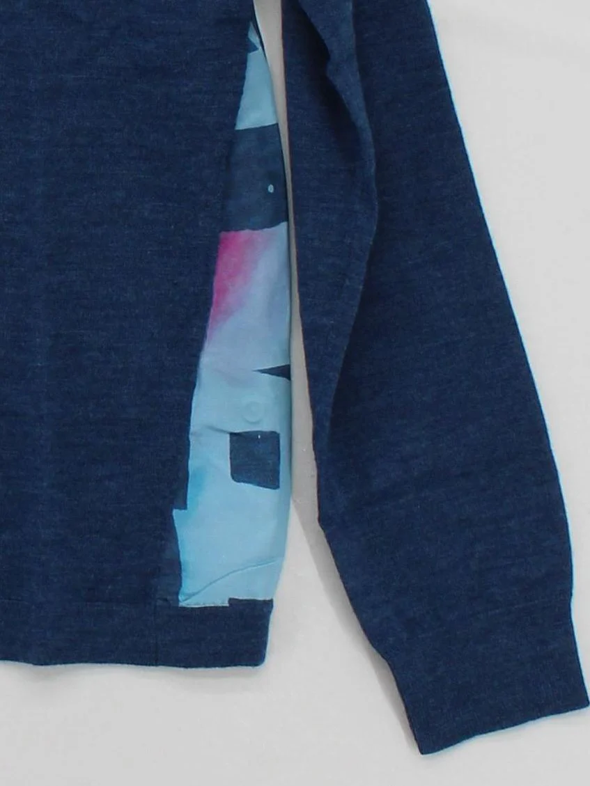 Paul Smith Women's Cardigan L Blue Wool with Cotton, Silk Cardigan - Image 4