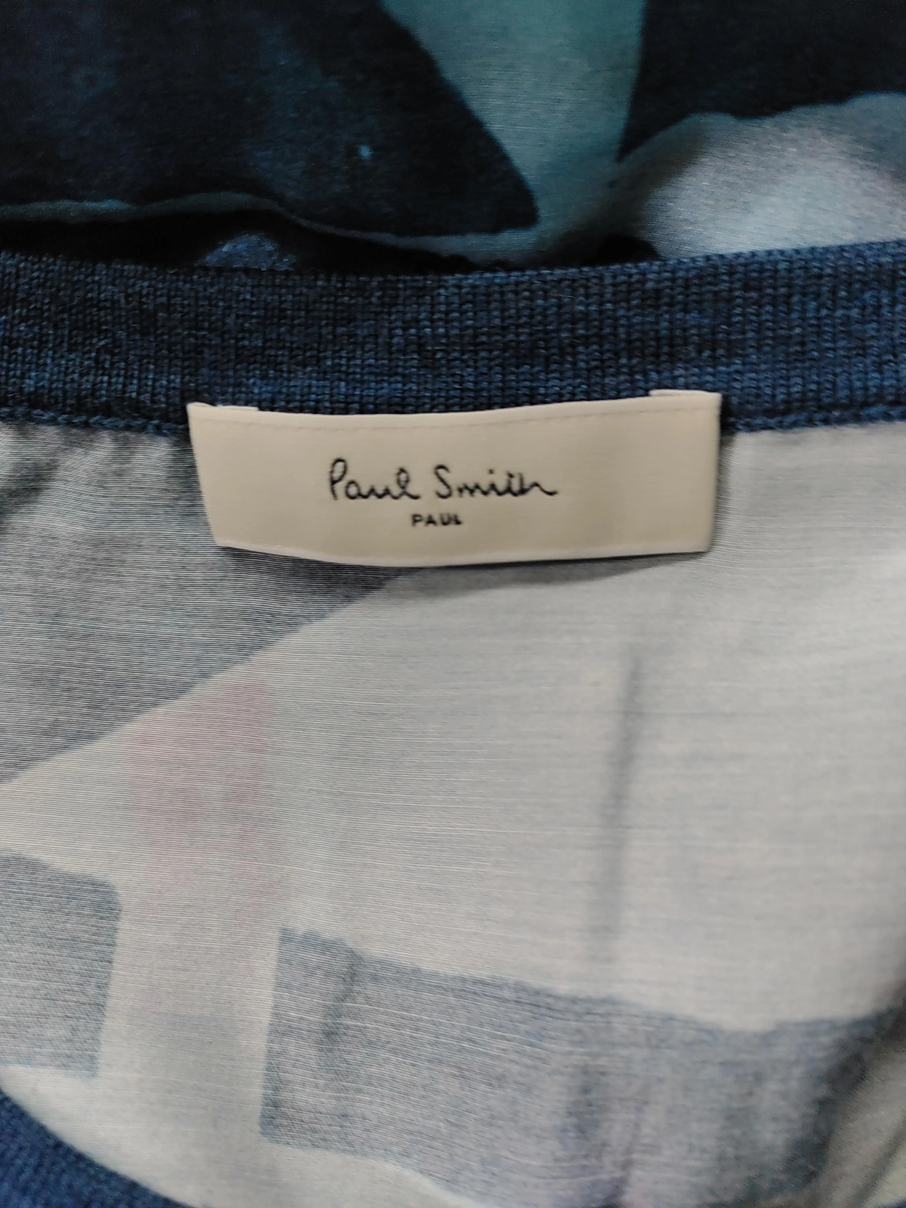 Paul Smith Women's Cardigan L Blue Wool with Cotton, Silk Cardigan - Image 5