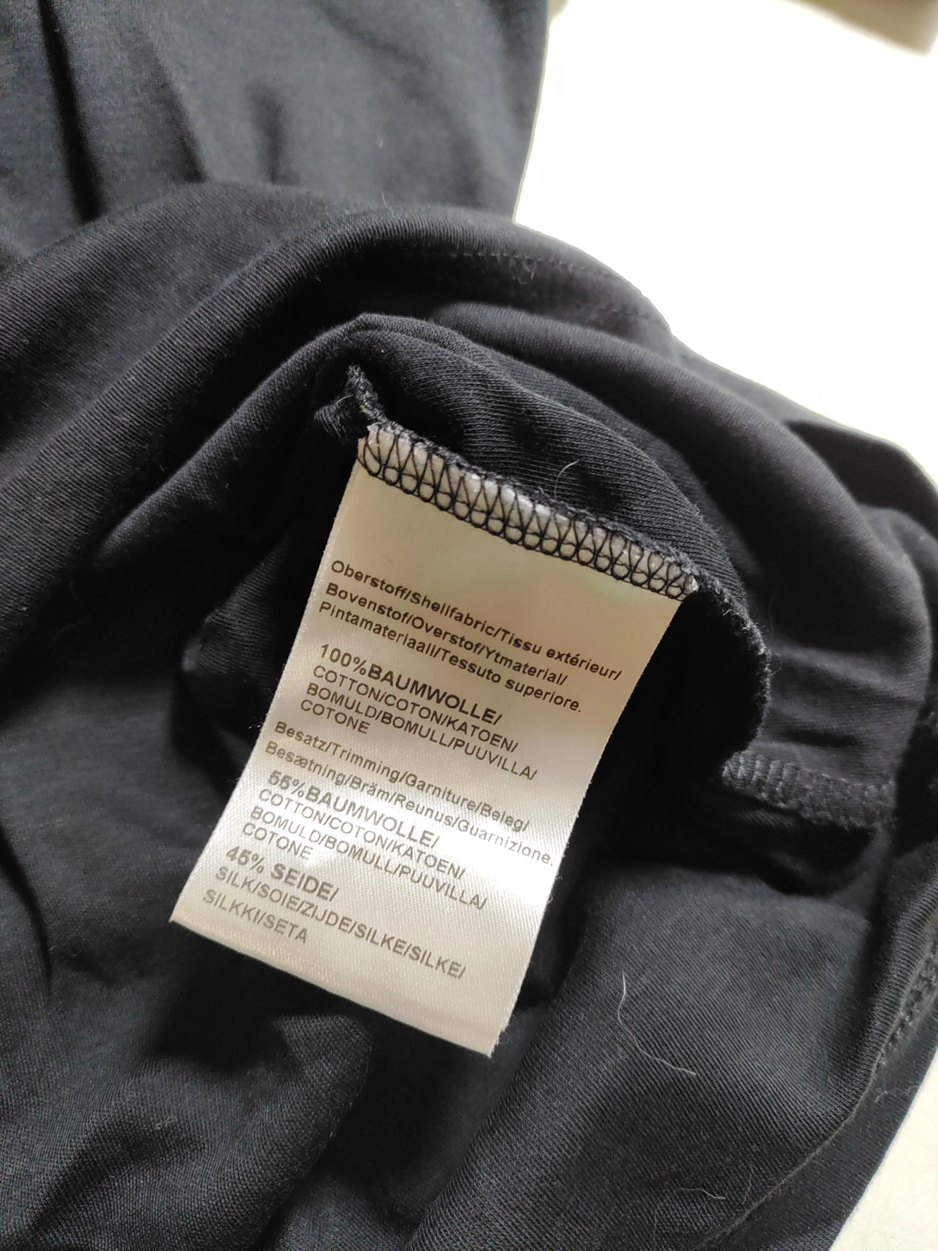 Peter Hahn Women's Top UK 12 Black Cotton with Silk Basic - Image 7