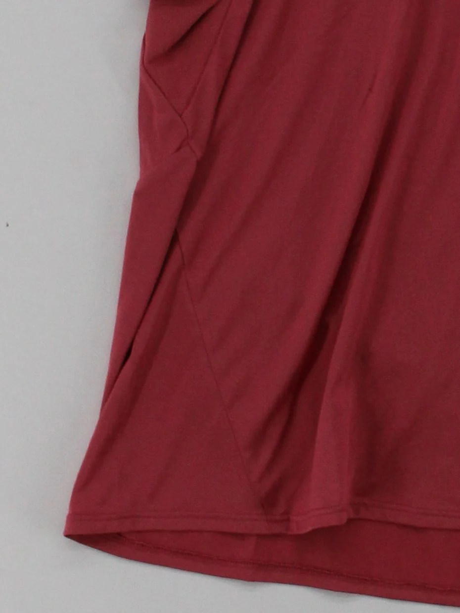 Quechua Men's T-Shirt S Red 100% Polyester Round Neck Basic - Image 4