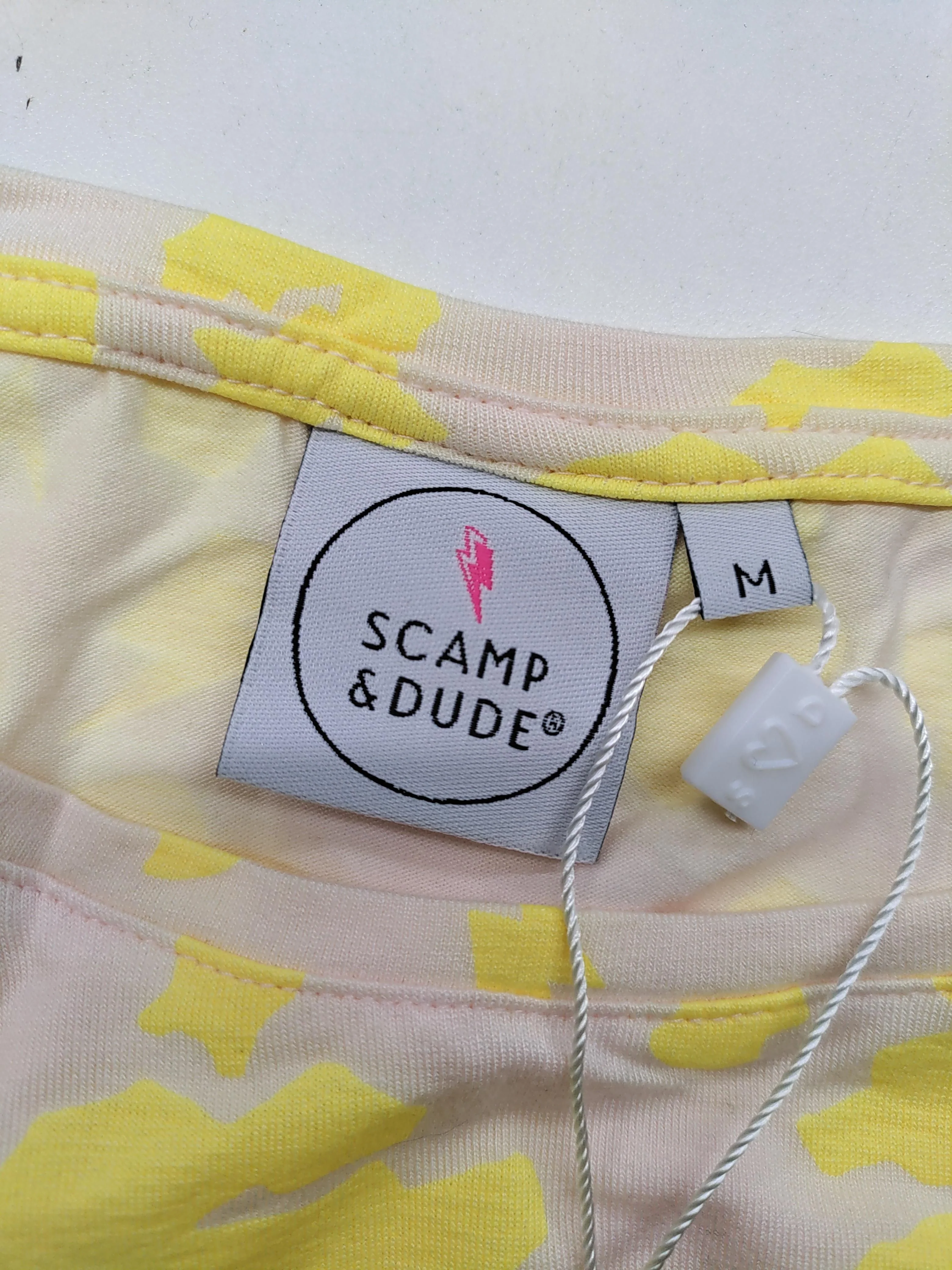 Scamp & Dude Women's T-Shirt M Yellow Viscose with Elastane Basic New with tags - Image 5