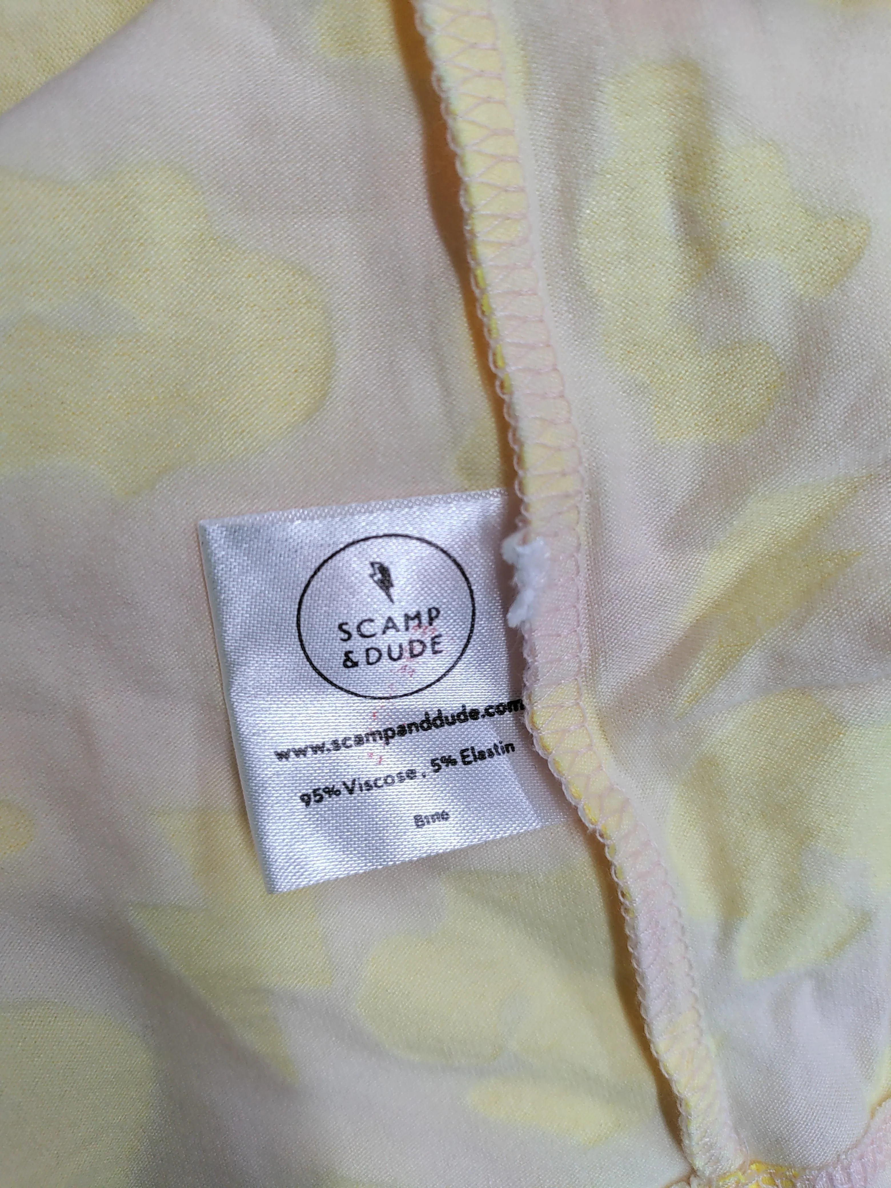 Scamp & Dude Women's T-Shirt M Yellow Viscose with Elastane Basic New with tags - Image 6