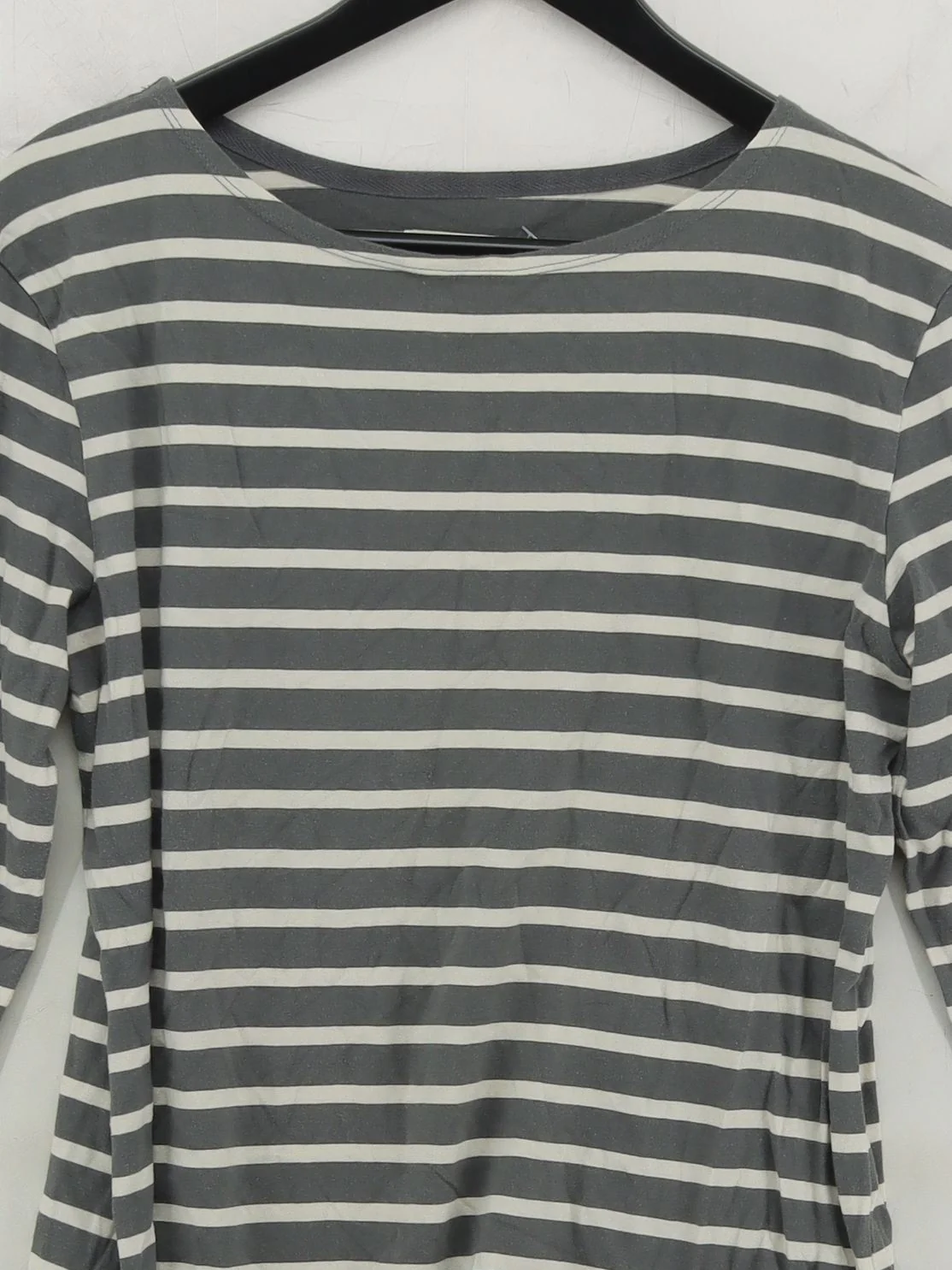 Seasalt Men's T-Shirt L Grey Striped 100% Cotton Basic - Image 3