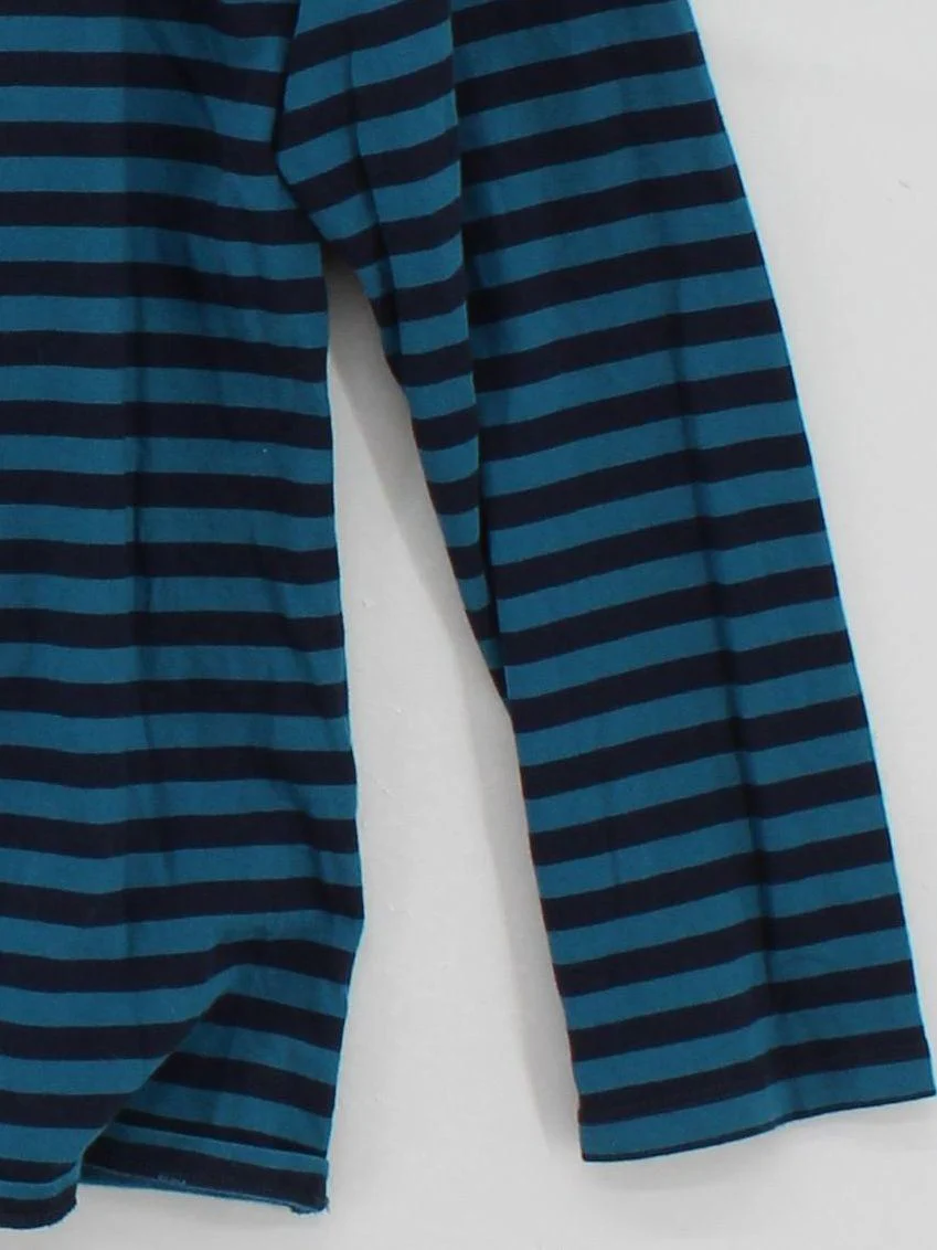 Seasalt Women's T-Shirt L Blue Striped 100% Cotton Short Sleeve Round Neck Basic - Image 4