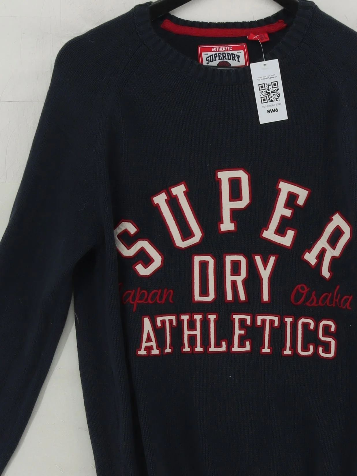 Superdry Men's Jumper S Blue Graphic 100% Cotton Round Neck Pullover - Image 3