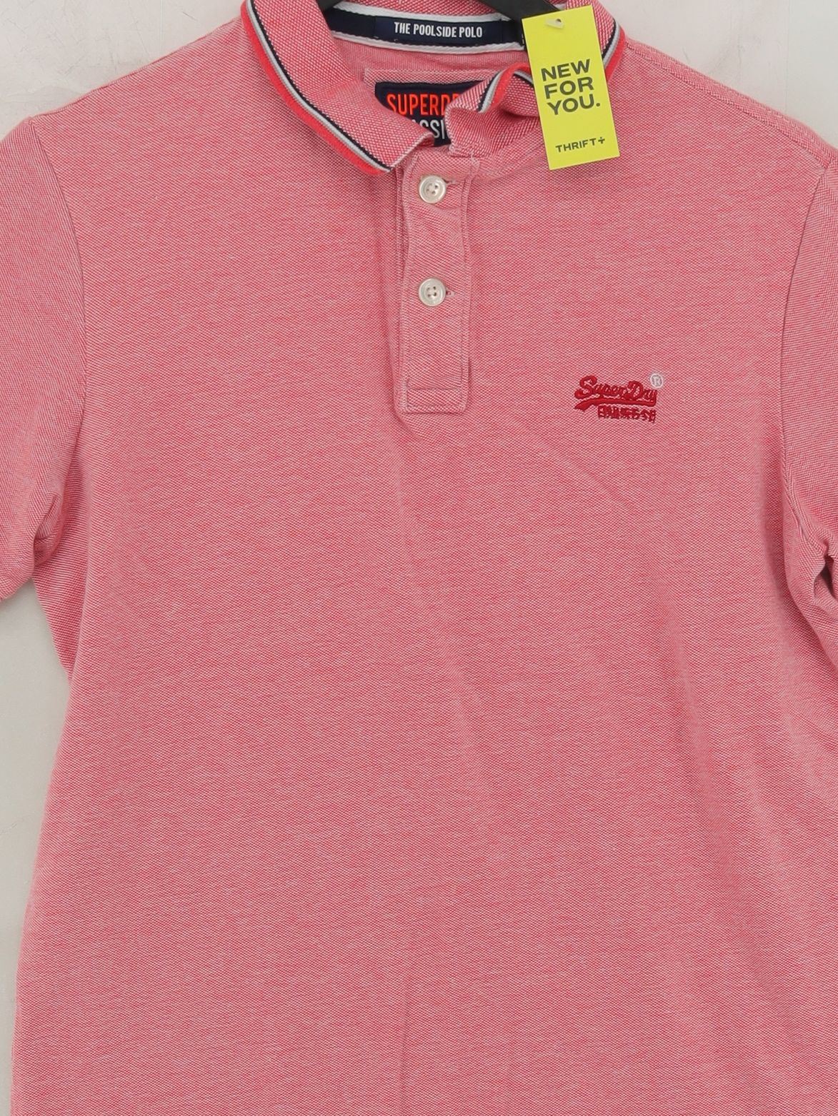 Superdry Men's Polo S Red 100% Cotton Basic - Image 3