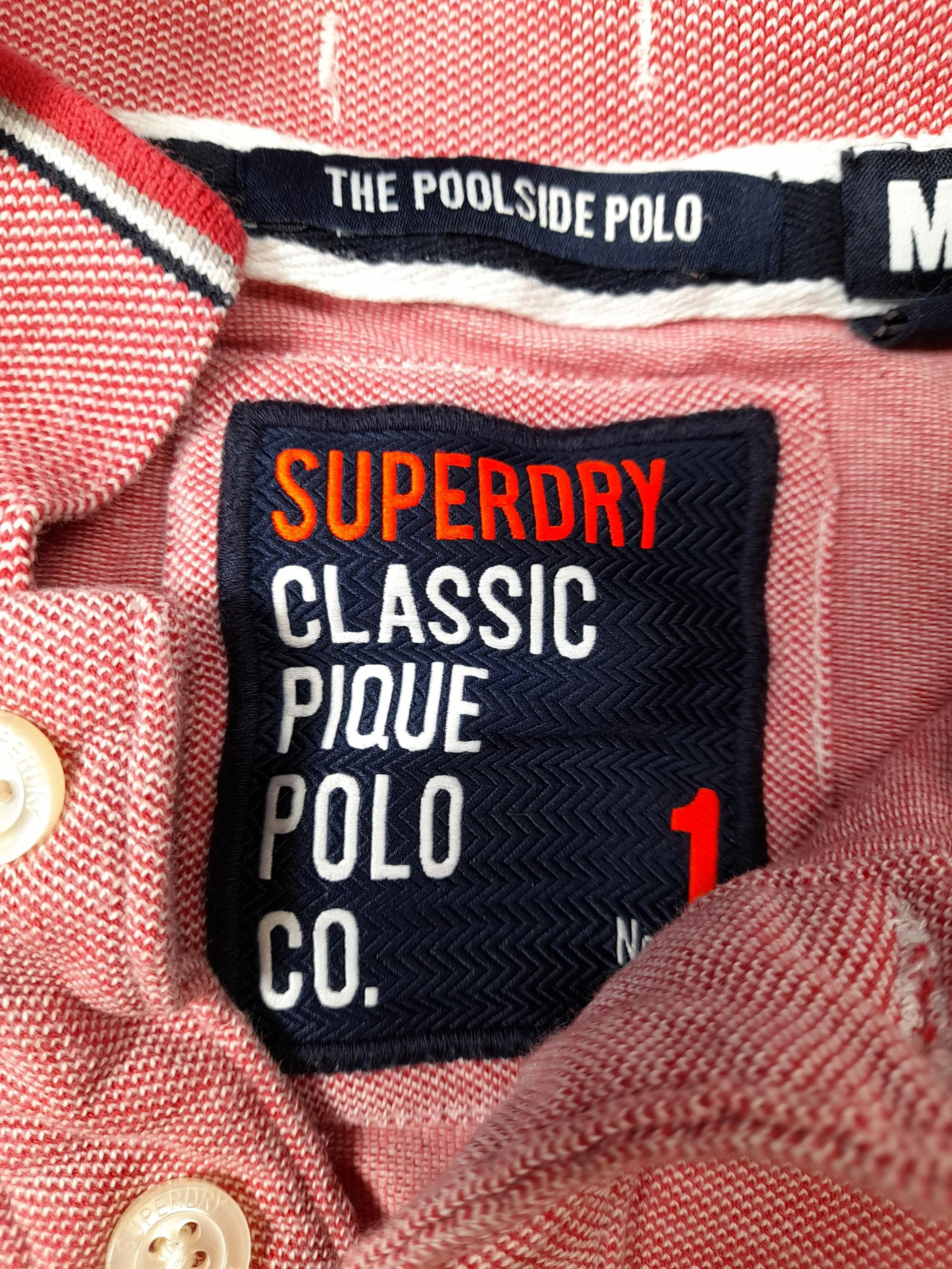 Superdry Men's Polo S Red 100% Cotton Basic - Image 5