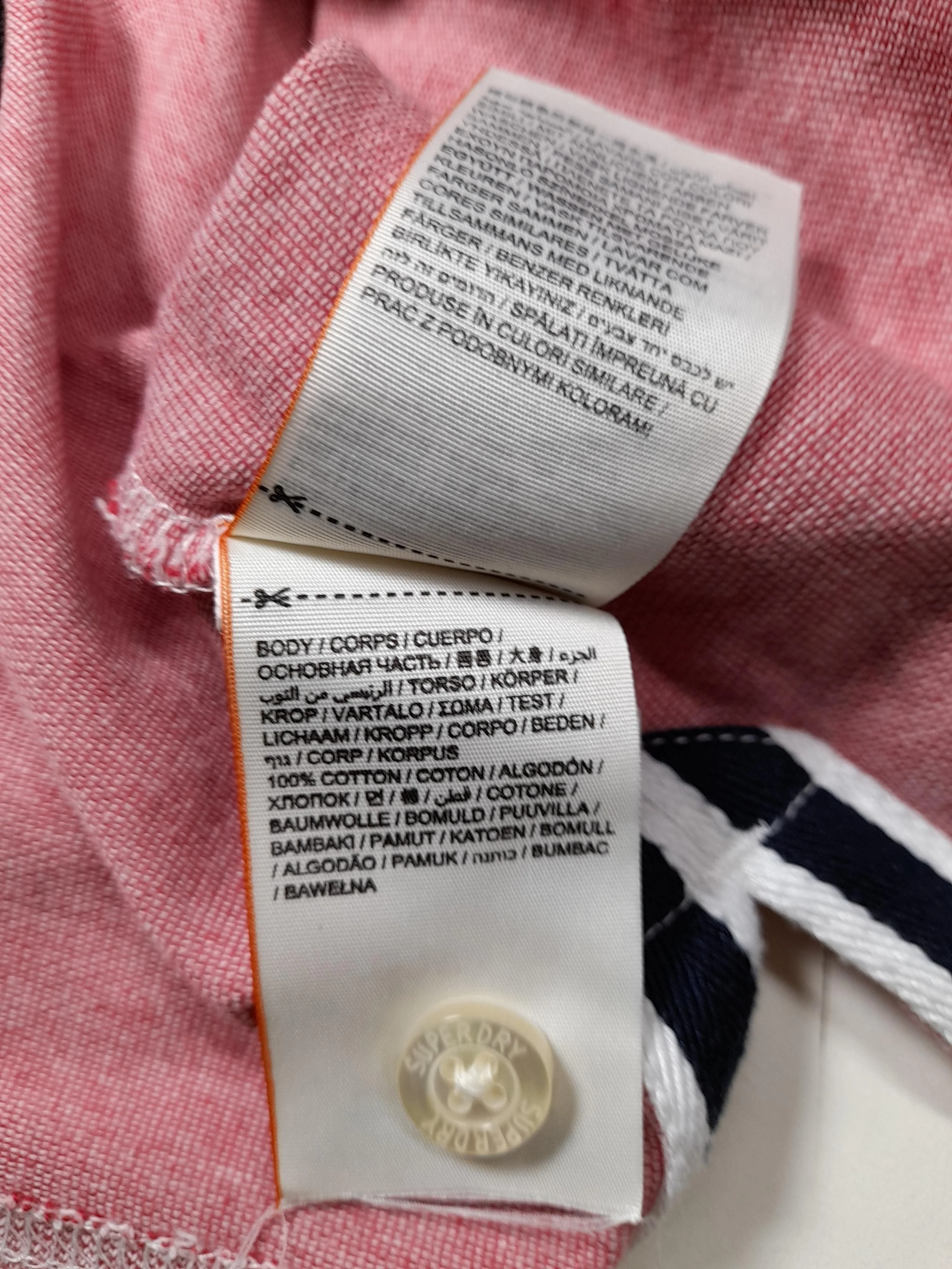 Superdry Men's Polo S Red 100% Cotton Basic - Image 6