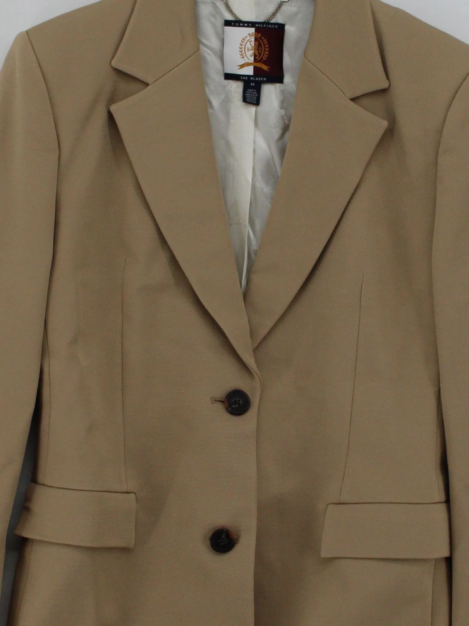 Tommy Hilfiger Women's Blazer UK 12 Tan Viscose New with tags - Image 4