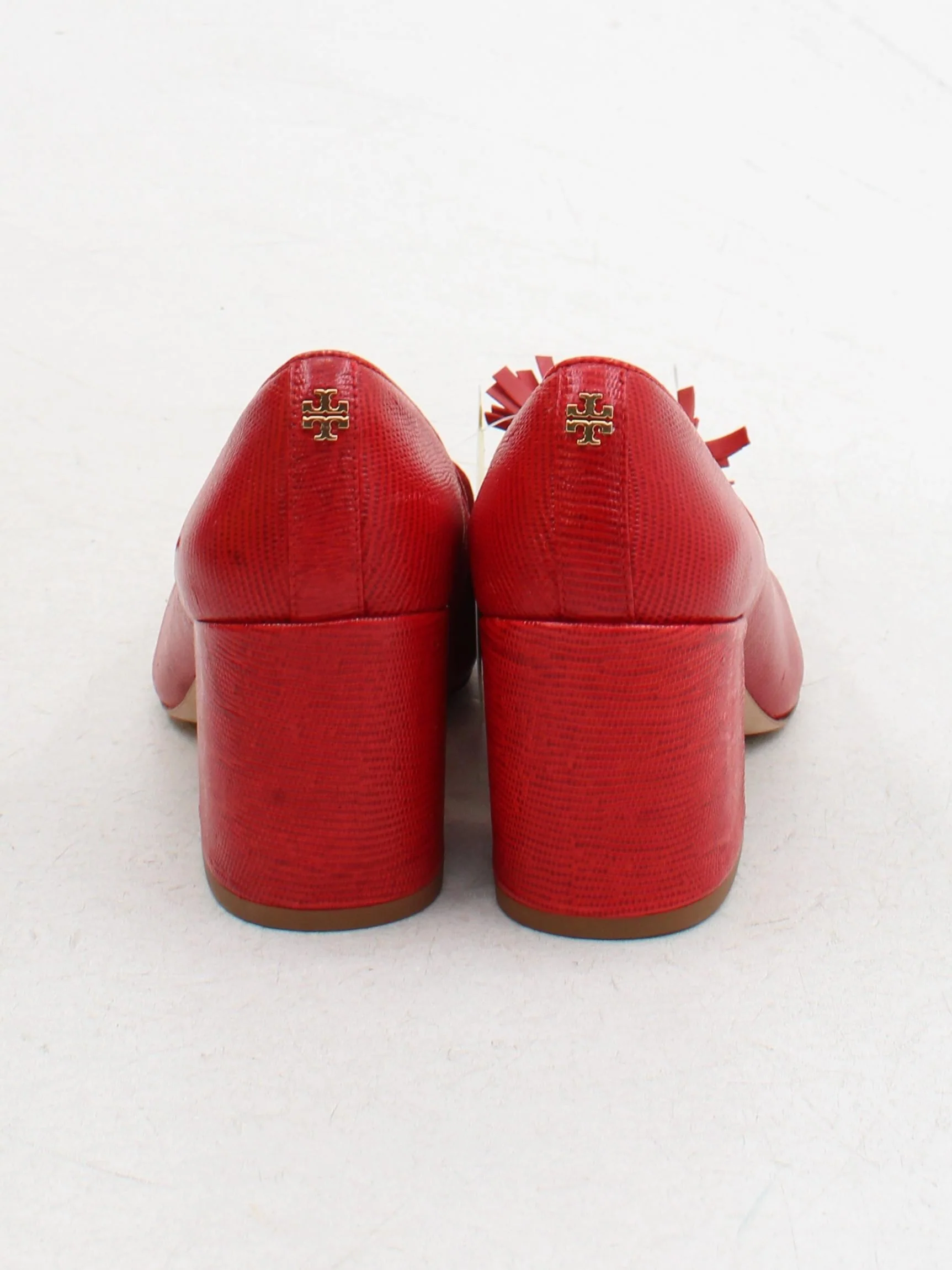 Tory Burch Women's Heels UK 6.5 Red 100% Leather Court - Image 3