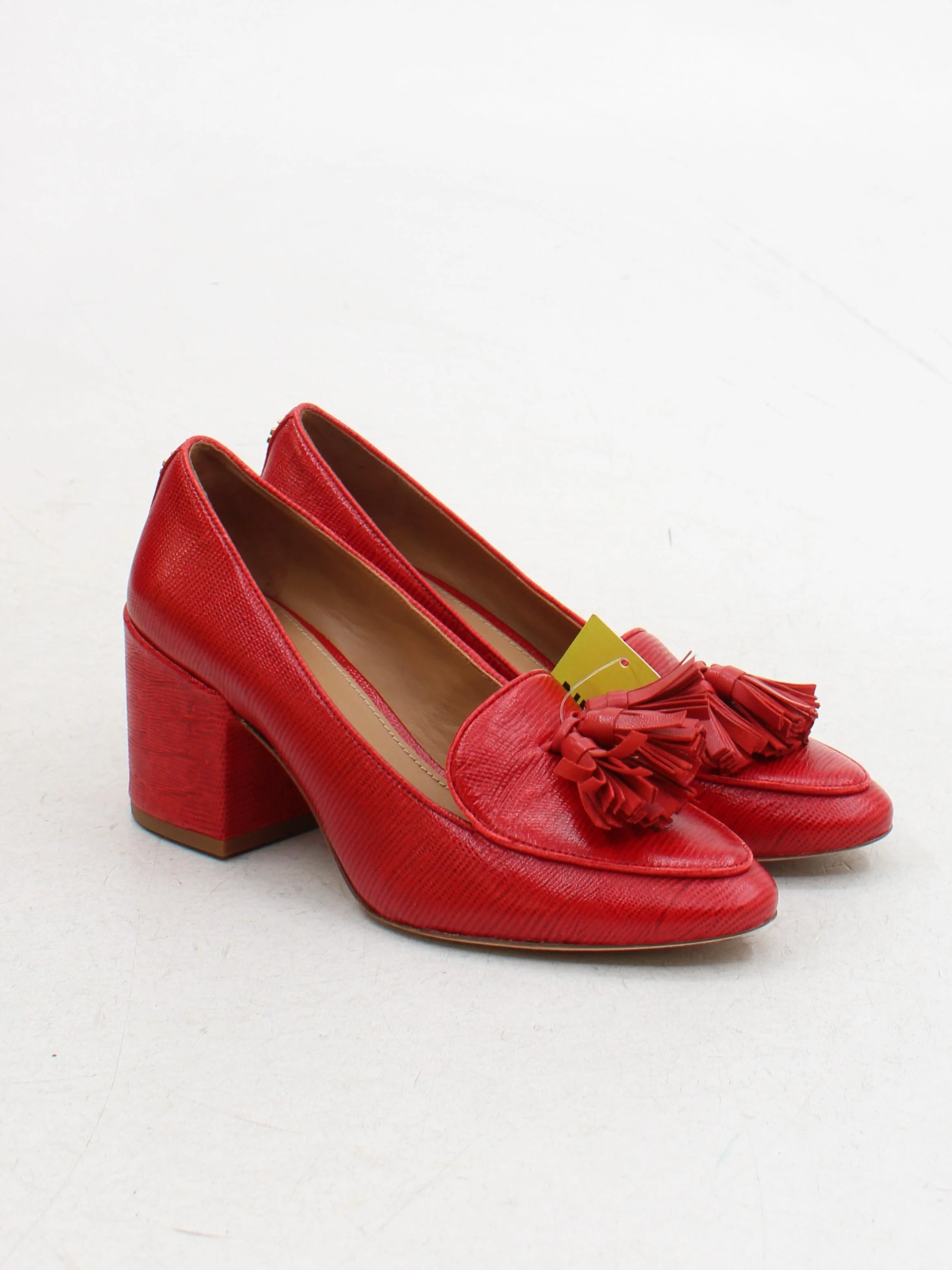 Tory Burch Women's Heels UK 6.5 Red 100% Leather Court - Image 4