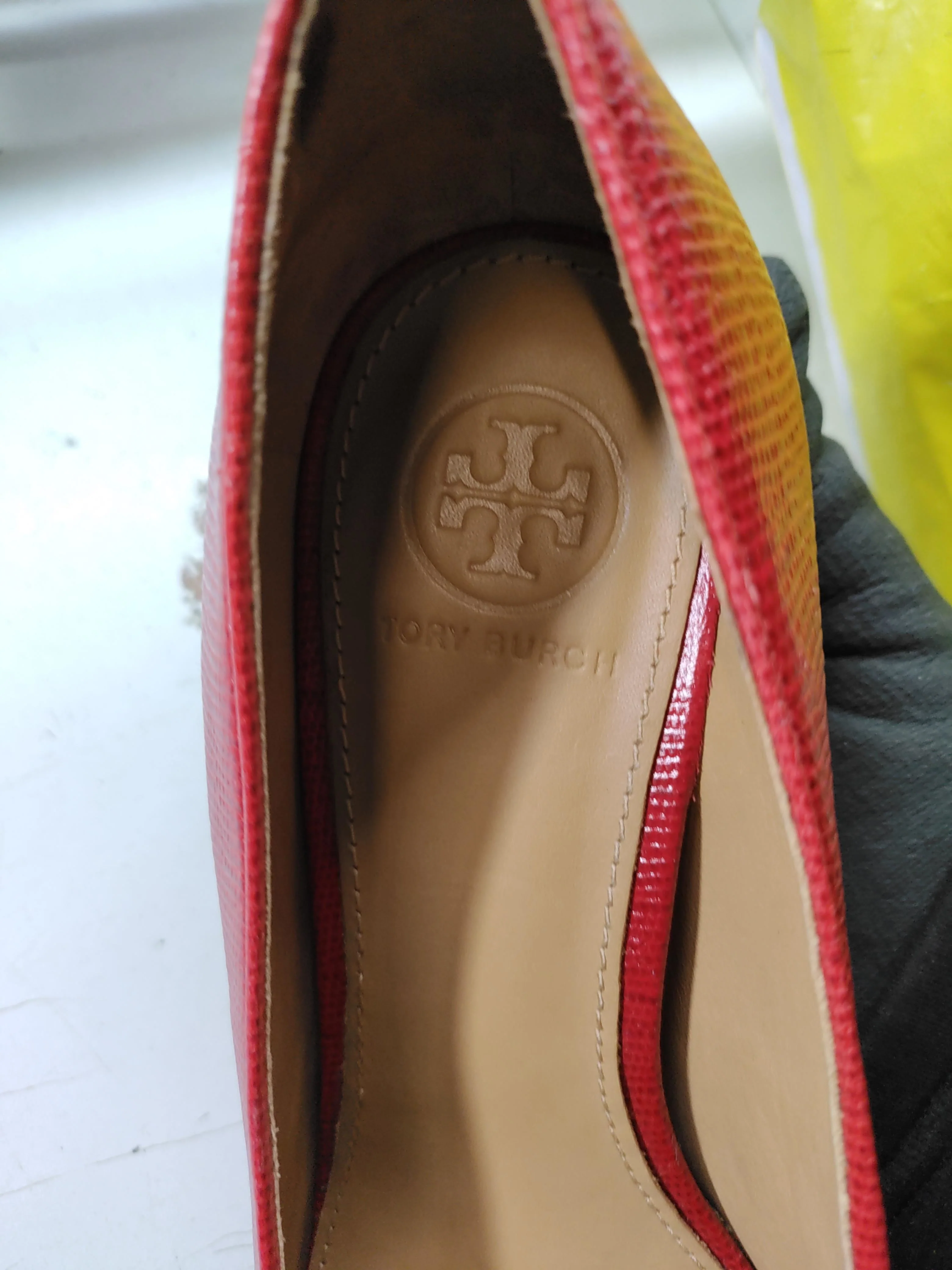 Tory Burch Women's Heels UK 6.5 Red 100% Leather Court - Image 8